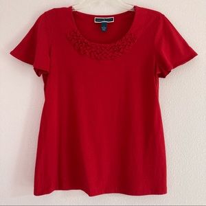 Karen Scott red short sleeve